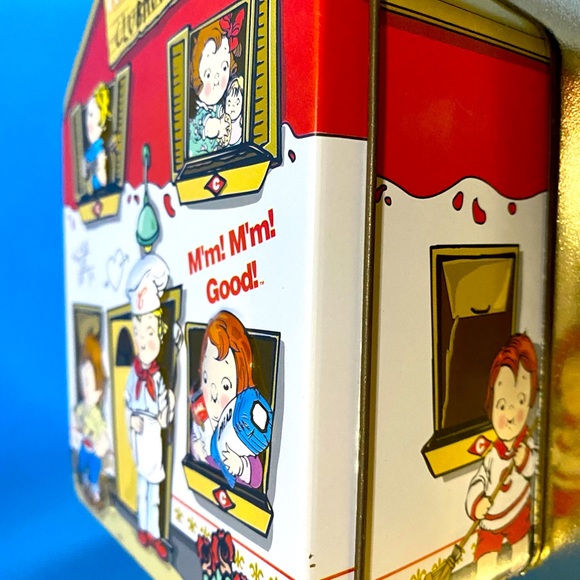 CAMPBELLS SOUP VTG 1997 CAMPBELL KIDS CLUBHOUSE TIN THE TIN BOX CO & CLOTH DOLL - Picture 9 of 16
